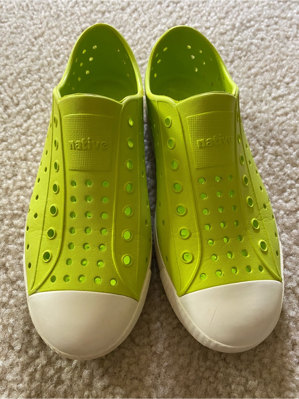 Native Kids Water Shoes Jefferson Slip-On - Neon Lime
